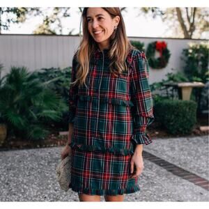 BURU Peter Pan Collar Tartan Mini Dress NWT Sz. XS